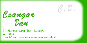 csongor dan business card